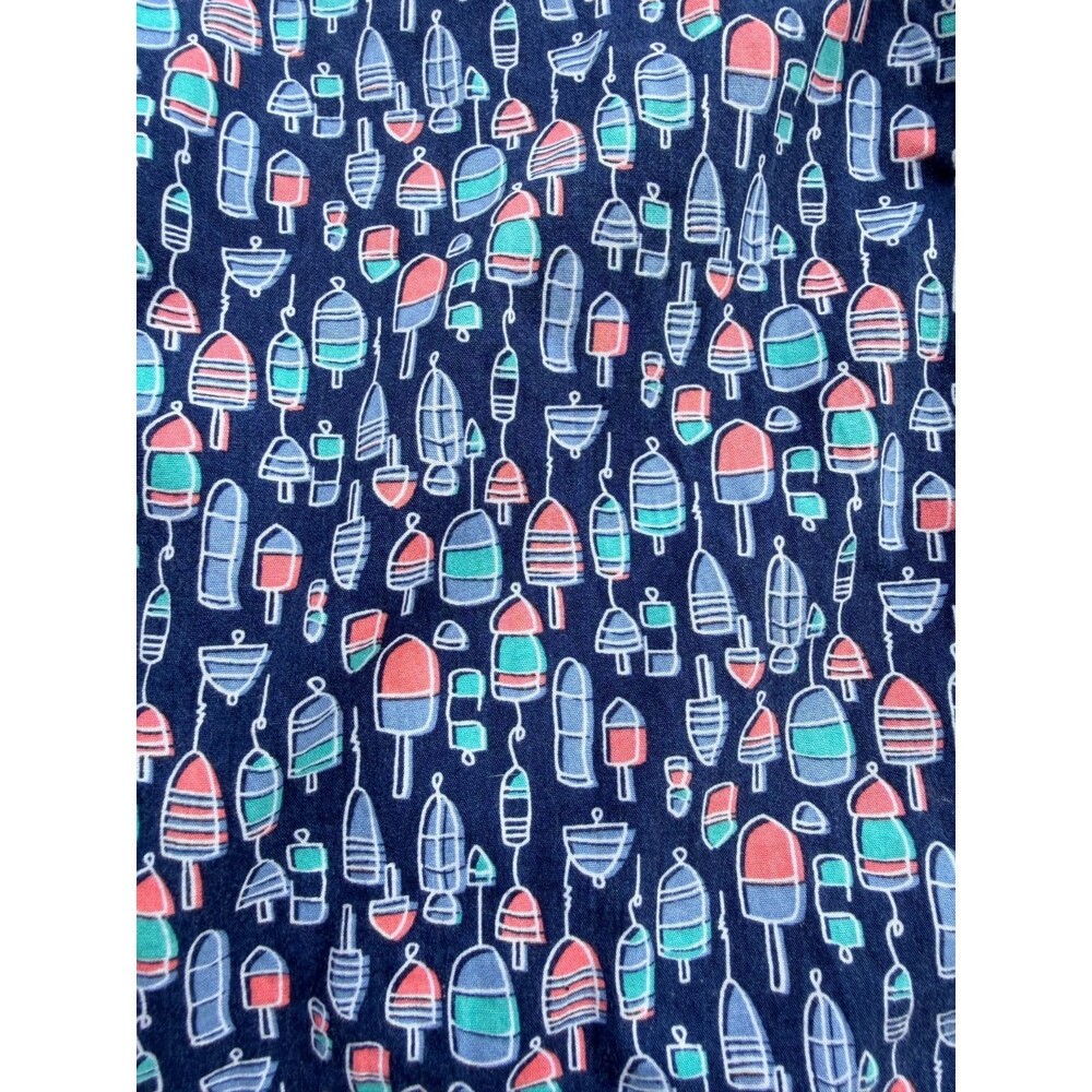 Broken Threads Nautical Buoy Print Button Shirt XL Cotton Fishing Boat Preppy